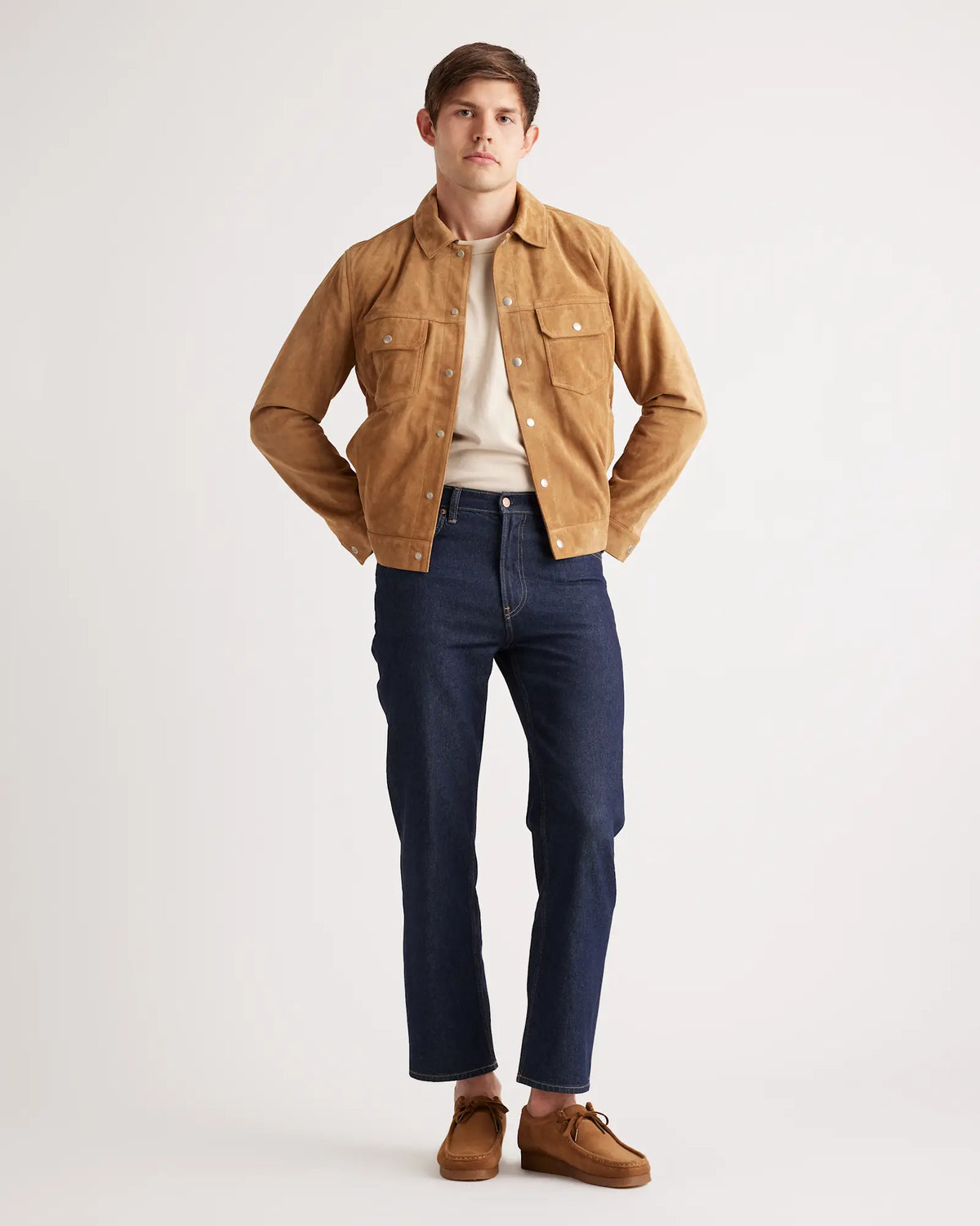 Italian Suede Trucker Jacket - US 7069