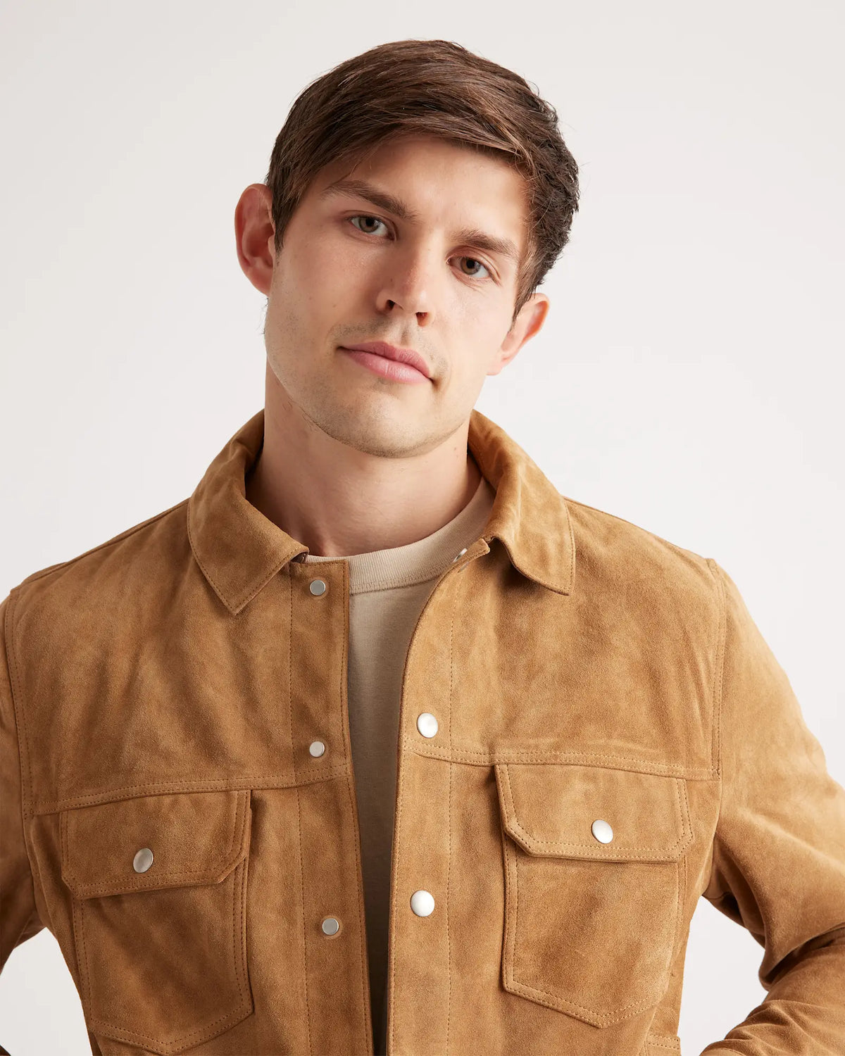 Italian Suede Trucker Jacket - US 7069