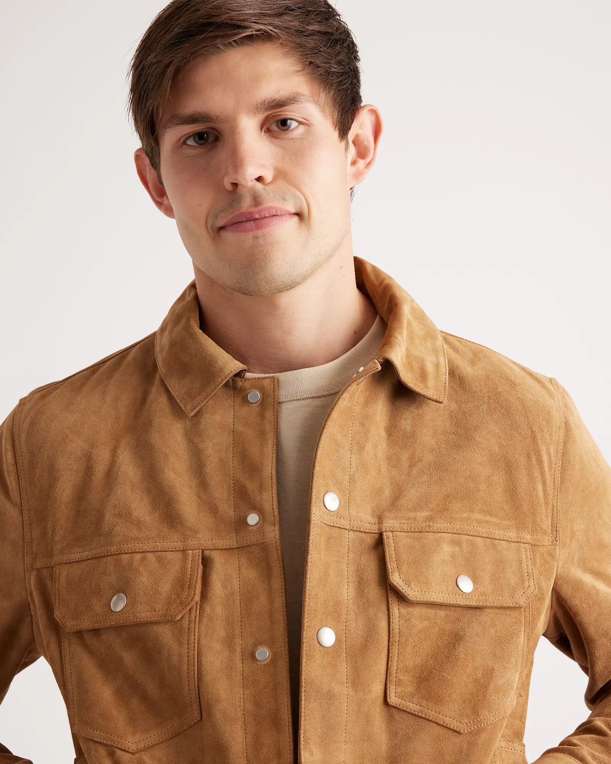 Italian Suede Trucker Jacket - US 7069