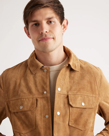 Italian Suede Trucker Jacket - US 7069