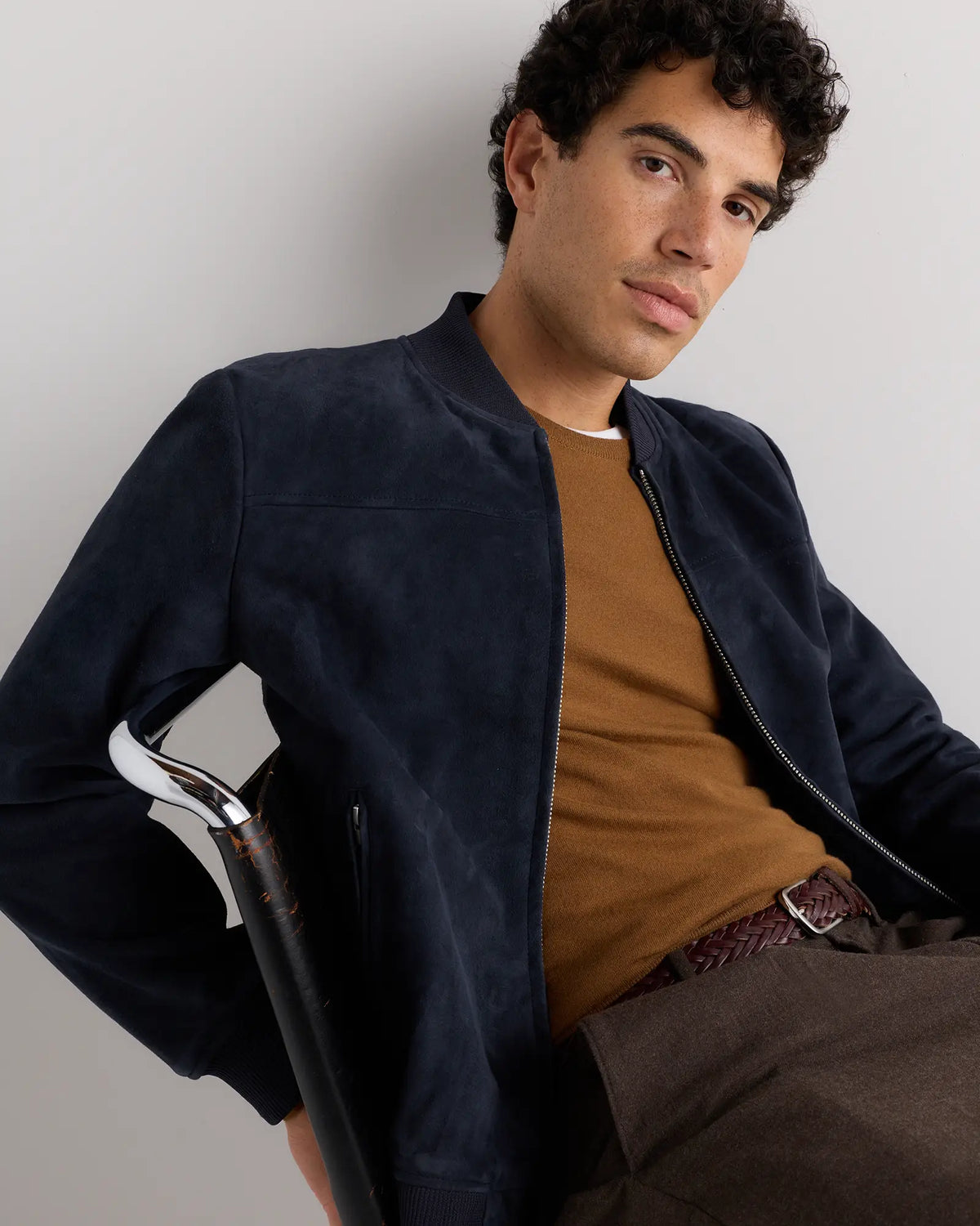 100% Suede Bomber Jacket - US 5261
