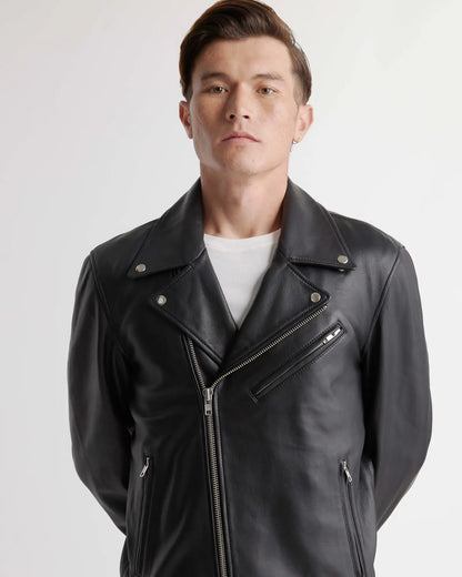 100% Leather Motorcycle Jacket - US 2919