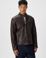 100% Leather Café Racer Jacket - US 5064