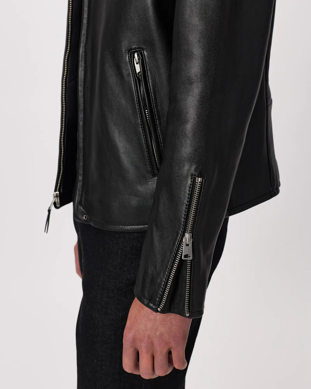 100% Leather Café Racer Jacket - US 6353