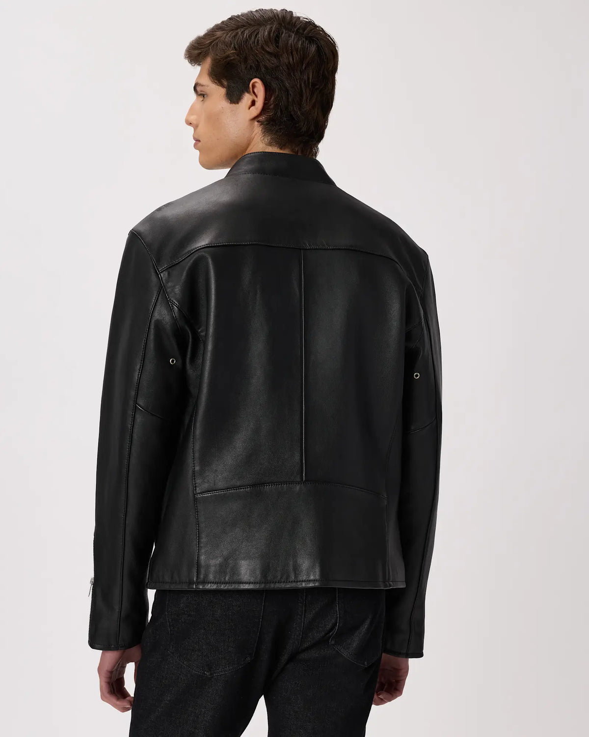 100% Leather Café Racer Jacket - US 6353