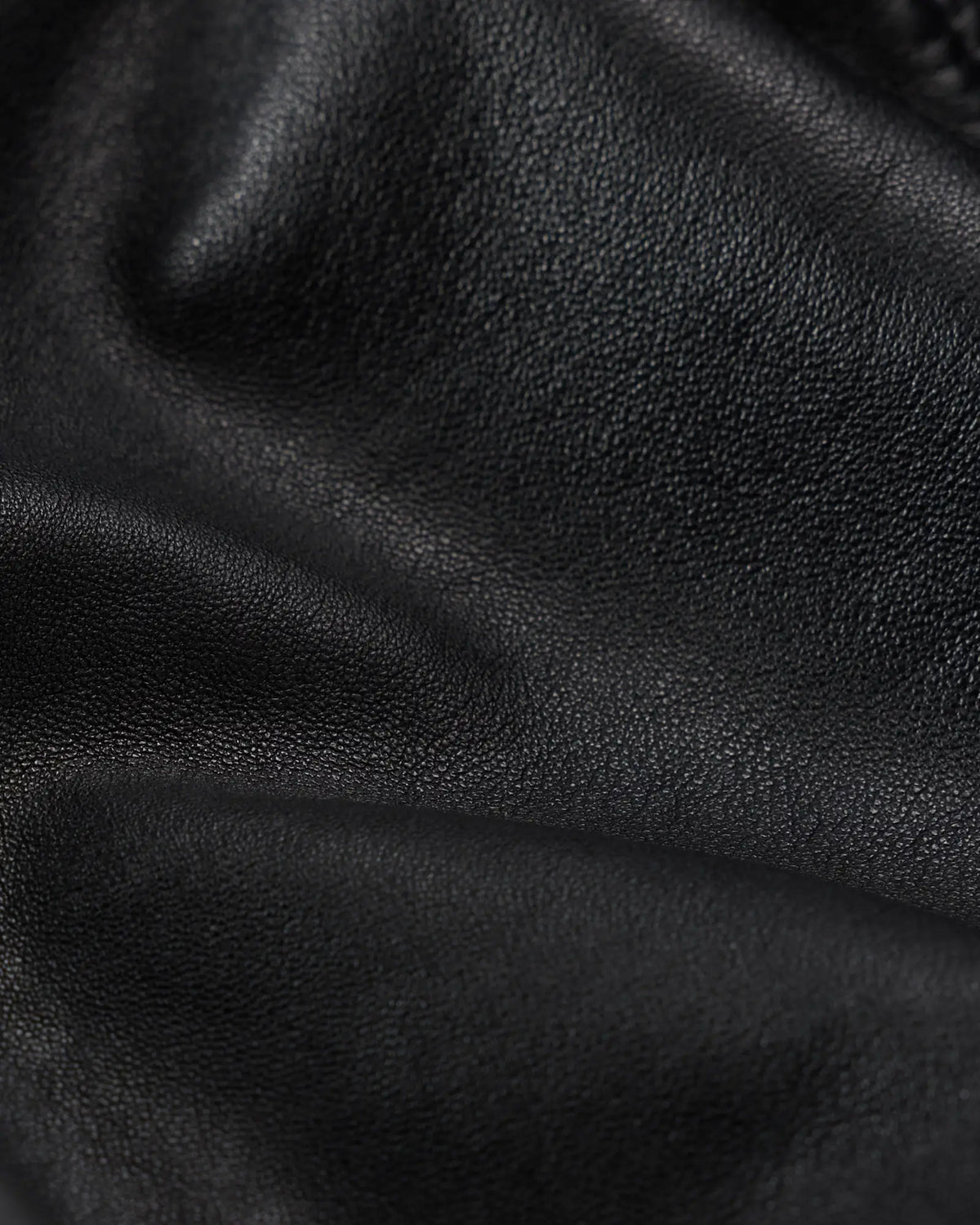 Shearling Collar Leather Flight Jacket - US 1376