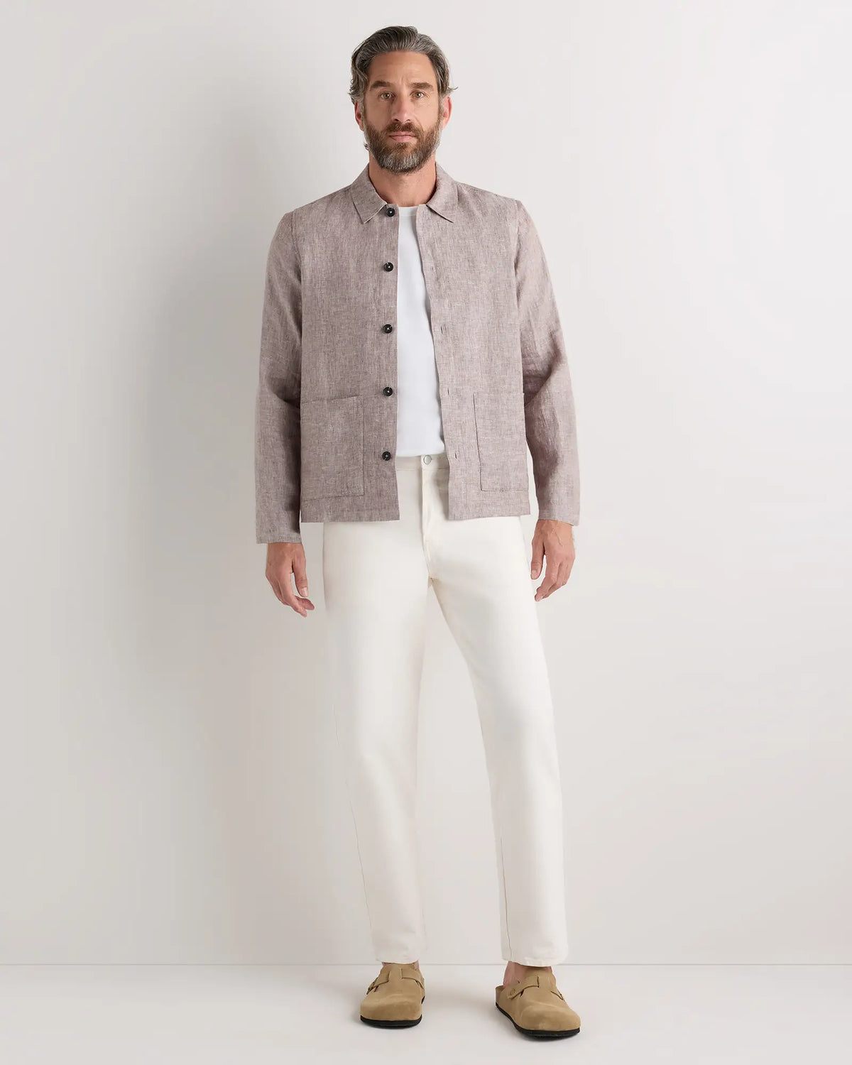 100% European Linen Chore Jacket - US 1689