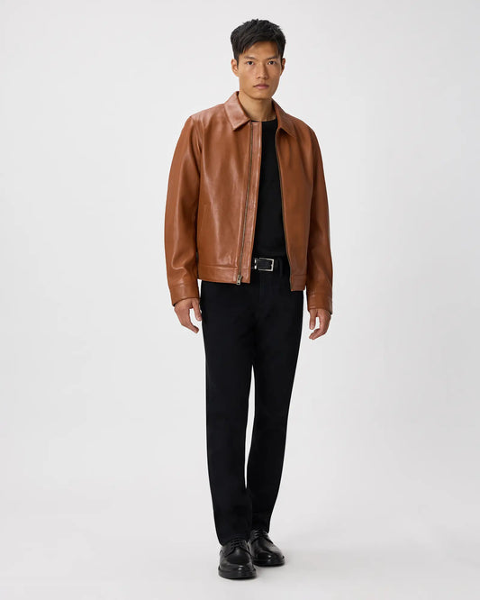 100% Leather Harrington Jacket - US 4559