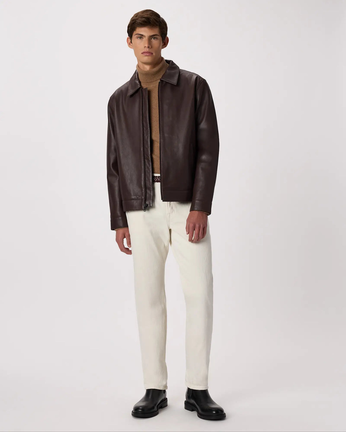 100% Leather Harrington Jacket - US 3826