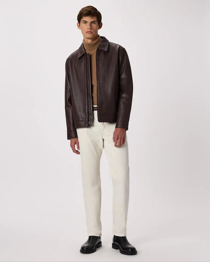 100% Leather Harrington Jacket - US 3826