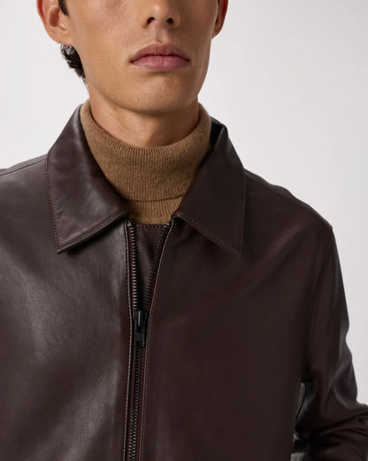 100% Leather Harrington Jacket - US 3826