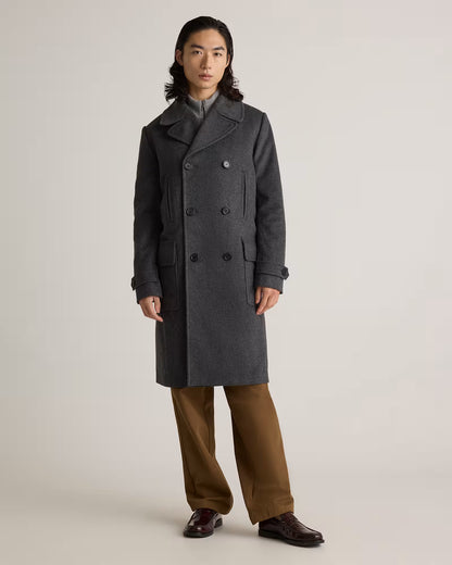 Italian Wool Double-Breasted Officer Topcoat - US 3269