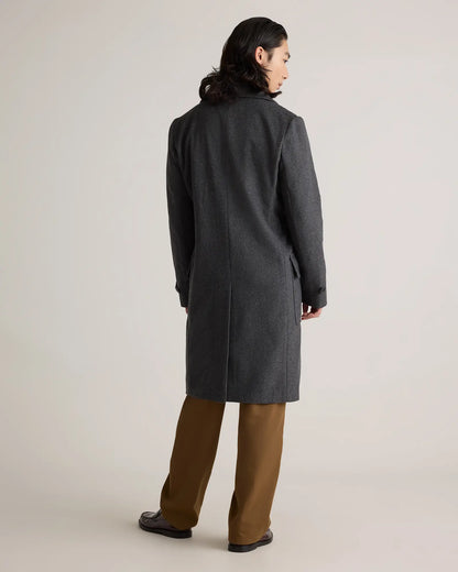 Italian Wool Double-Breasted Officer Topcoat - US 3269