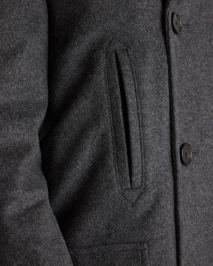 Italian Wool Double-Breasted Officer Topcoat - US 3269