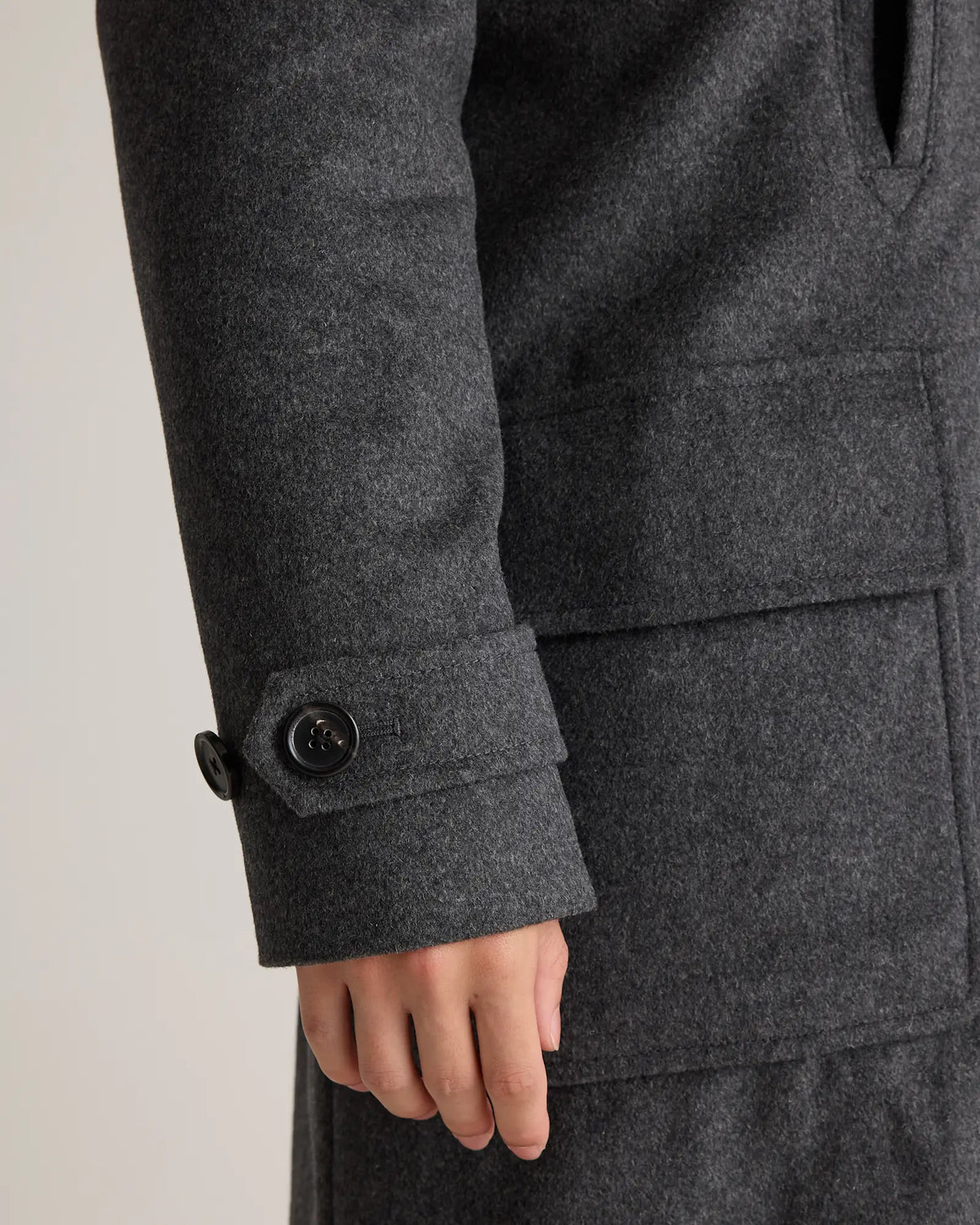 Italian Wool Double-Breasted Officer Topcoat - US 3269