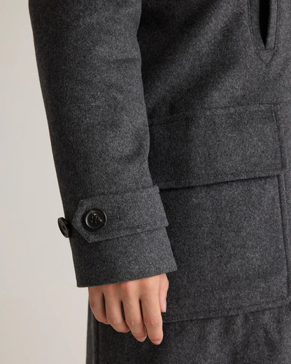 Italian Wool Double-Breasted Officer Topcoat - US 3269