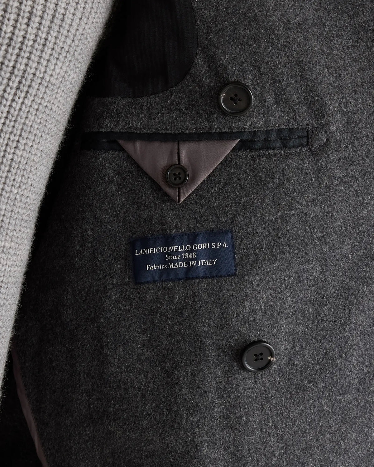 Italian Wool Double-Breasted Officer Topcoat - US 3269