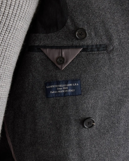 Italian Wool Double-Breasted Officer Topcoat - US 3269