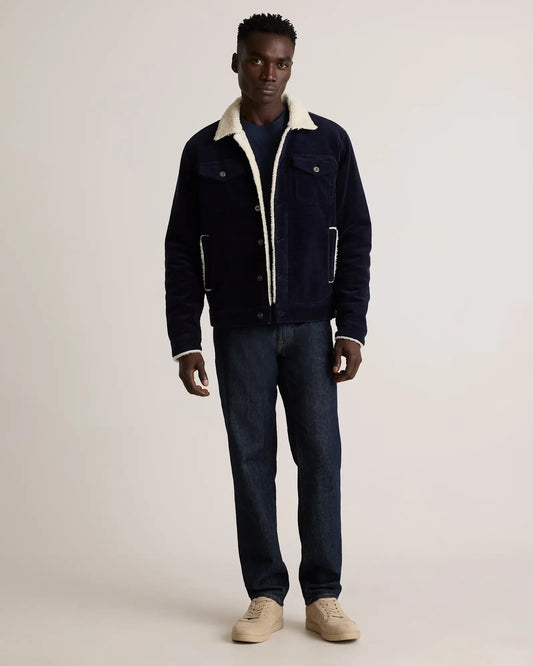 Organic Stretch Corduroy Sherpa-Lined Trucker Jacket - US 8473