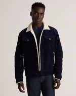 Organic Stretch Corduroy Sherpa-Lined Trucker Jacket - US 8473