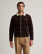 Organic Stretch Corduroy Sherpa-Lined Trucker Jacket - US 3618