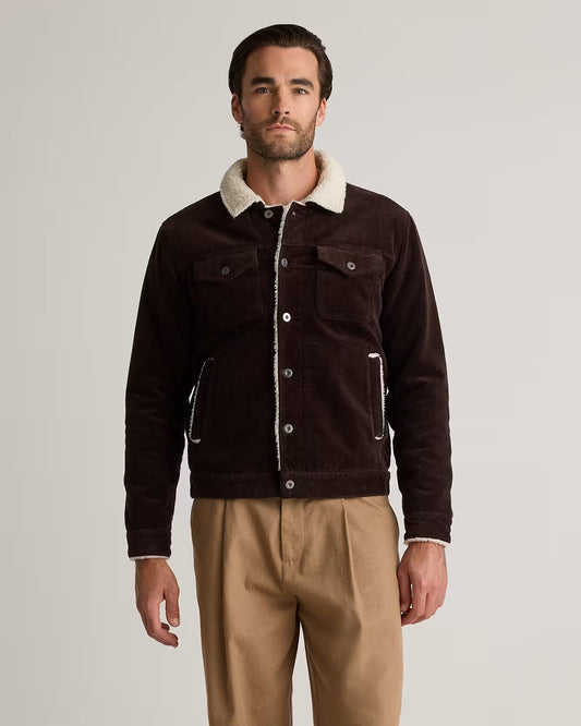 Organic Stretch Corduroy Sherpa-Lined Trucker Jacket - US 3618