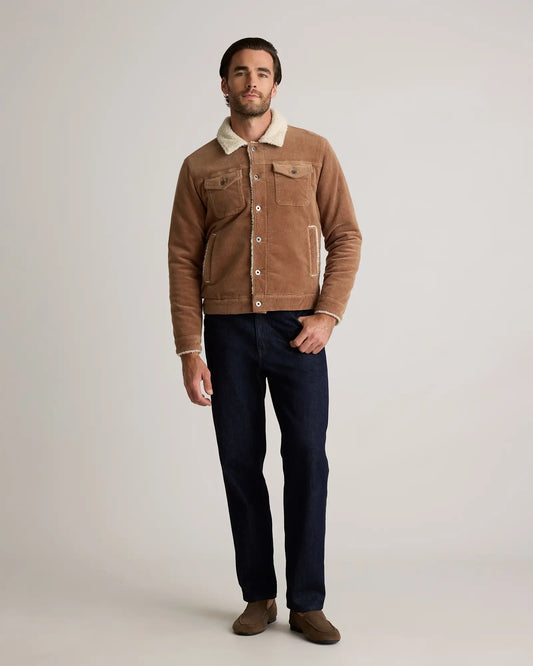 Organic Stretch Corduroy Sherpa-Lined Trucker Jacket - US 1258