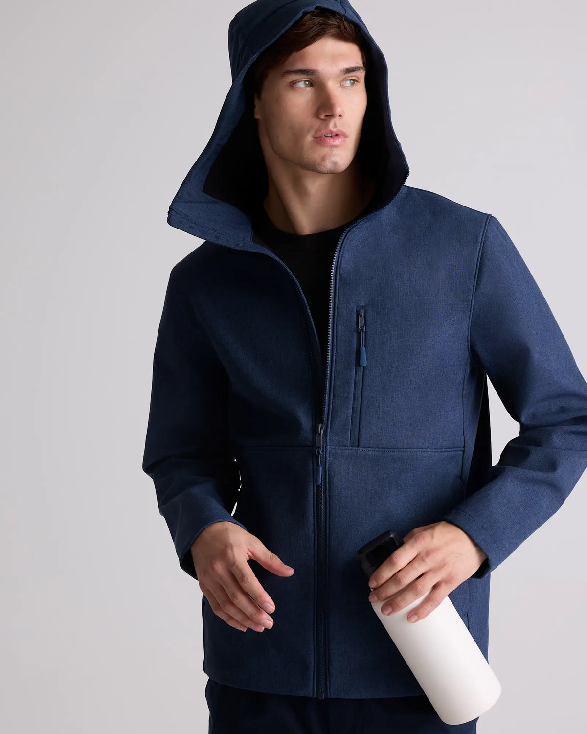 Softshell Fleece-Lined Full-Zip Hooded Jacket - US 0114