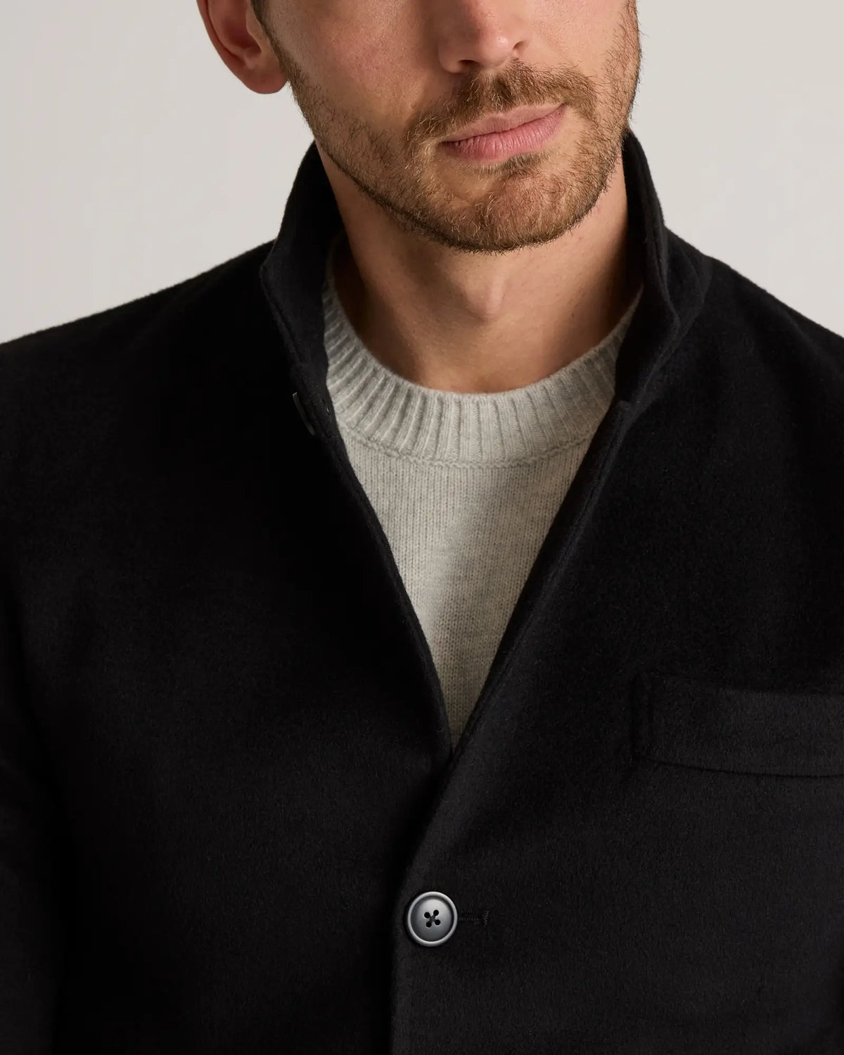 100% Mongolian Cashmere Stand Collar Blazer - US 9414