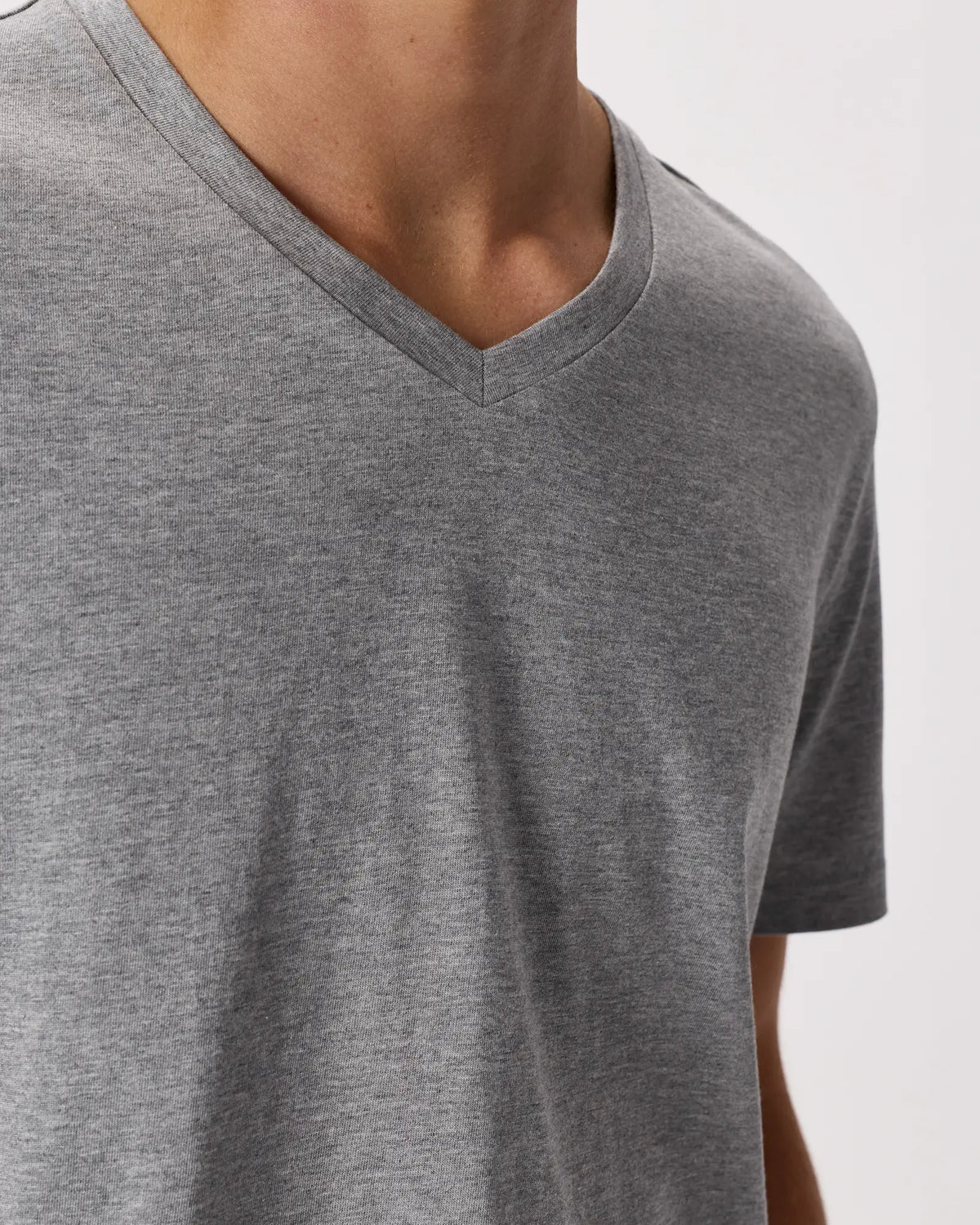 Cotton Modal V-Neck Tee - US 8308