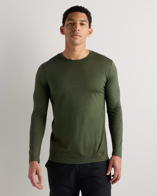 100% Merino Wool All-Season Long Sleeve Base Layer Tee - US 5862