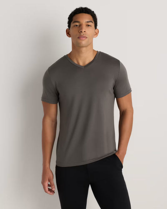 100% Merino Wool All-Season V-Neck Base Layer Tee - US 9876