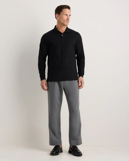 Organic Cotton Long Sleeve Pique Polo - US 5794
