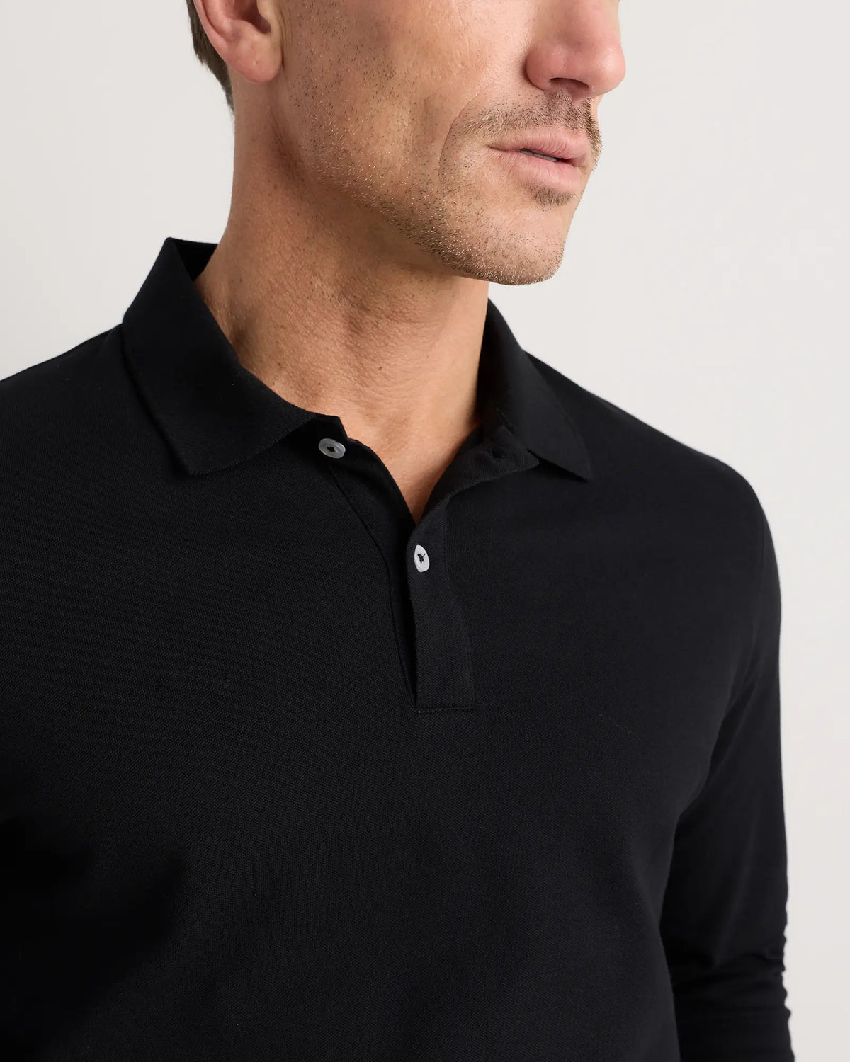 Organic Cotton Long Sleeve Pique Polo - US 5794