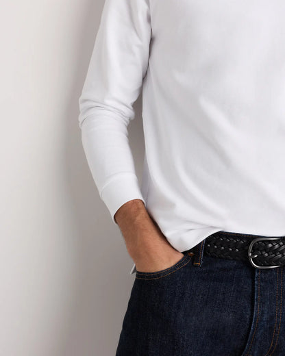 Organic Cotton Long Sleeve Pique Polo - US 7160