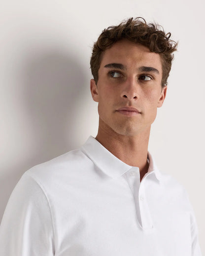 Organic Cotton Long Sleeve Pique Polo - US 7160