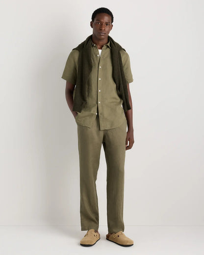 100% European Linen Relaxed Short Sleeve Shirt - US 2164