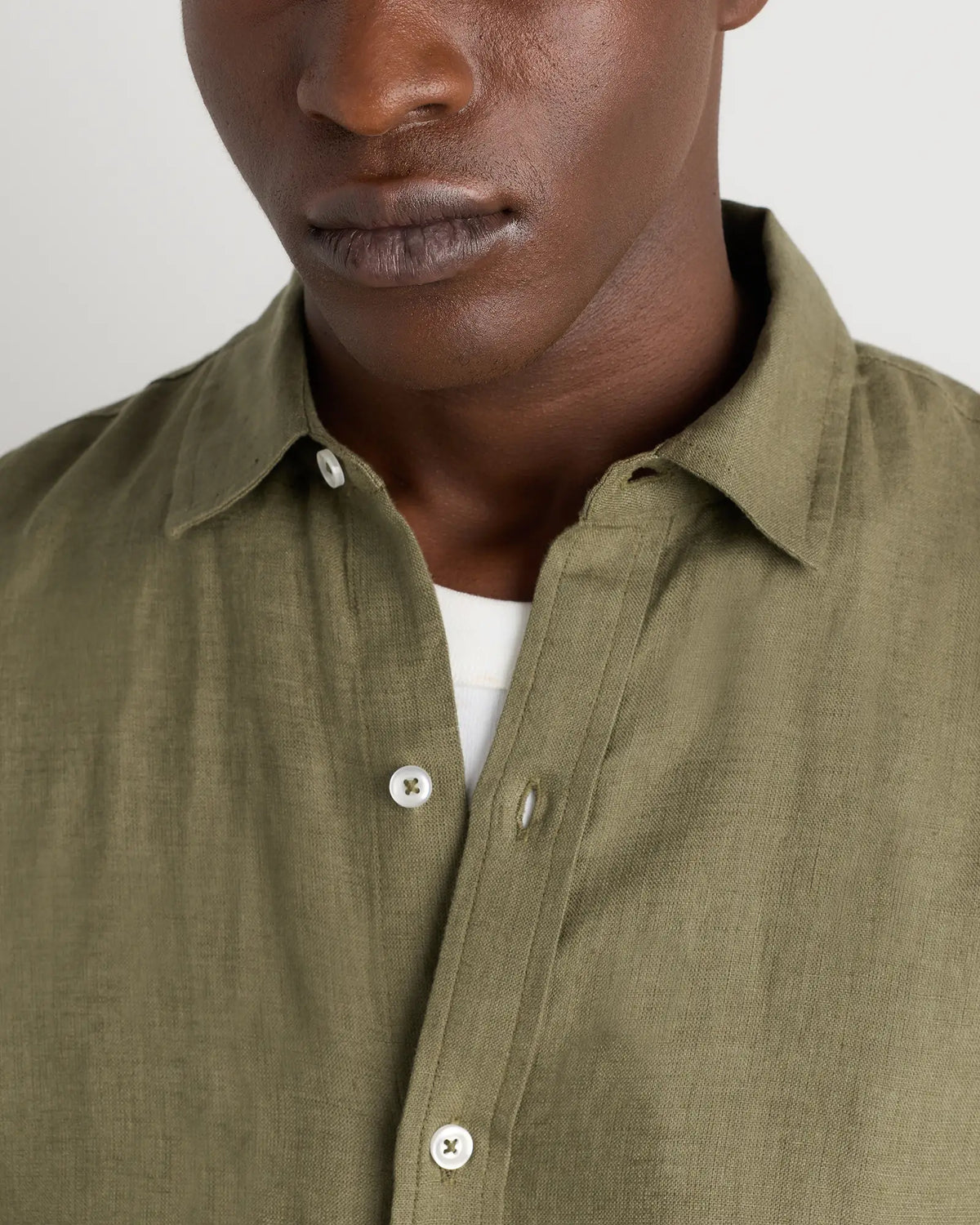 100% European Linen Relaxed Short Sleeve Shirt - US 2164