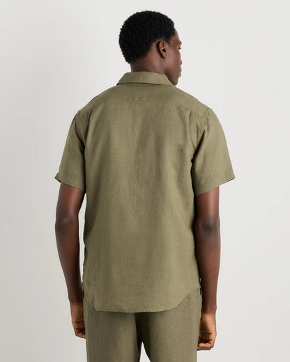 100% European Linen Relaxed Short Sleeve Shirt - US 2164