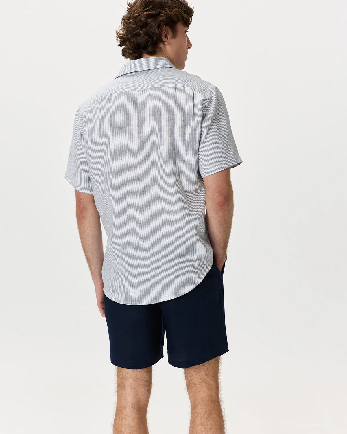 100% European Linen Relaxed Short Sleeve Shirt - US 6024