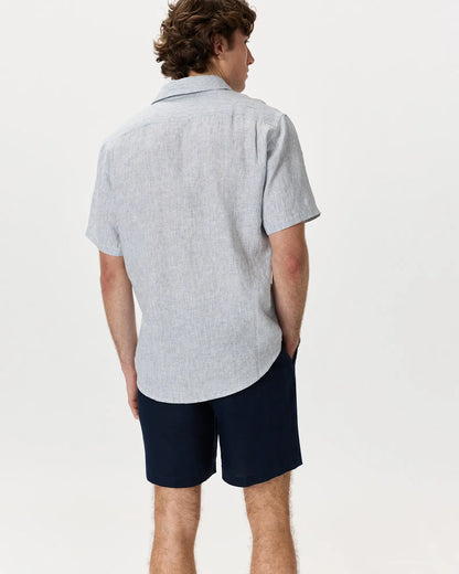 100% European Linen Relaxed Short Sleeve Shirt - US 6024