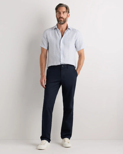 100% European Linen Relaxed Short Sleeve Shirt - US 7447