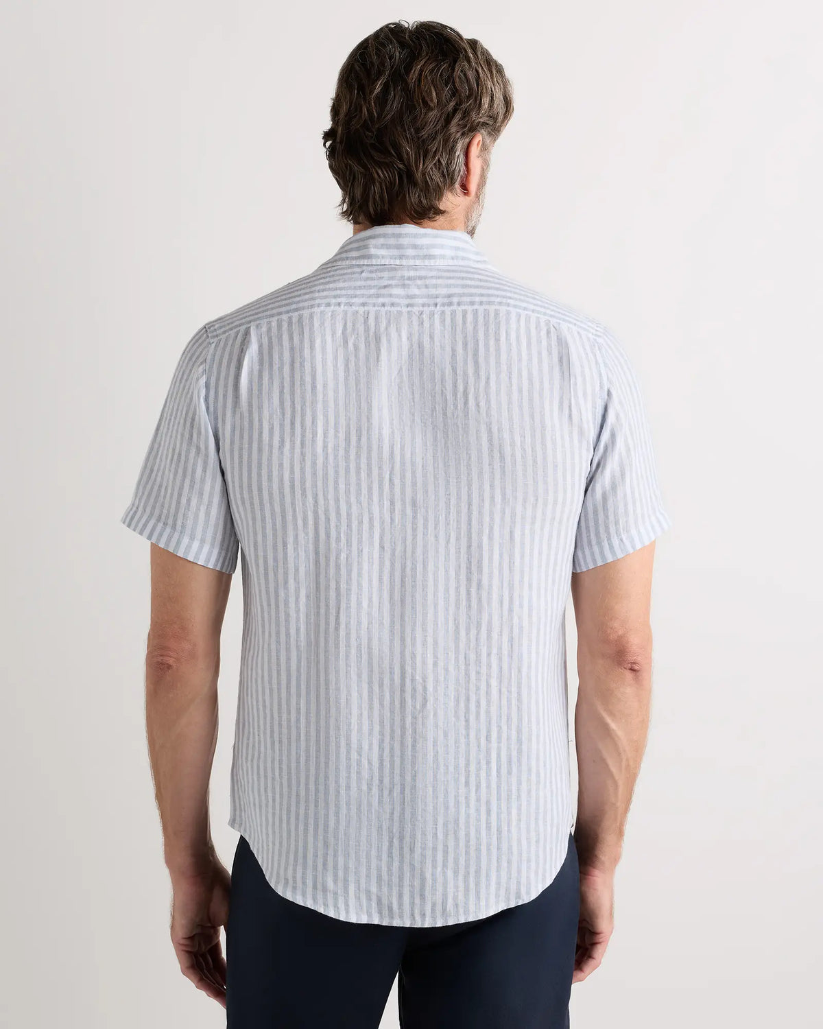 100% European Linen Relaxed Short Sleeve Shirt - US 7447