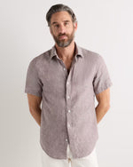 100% European Linen Relaxed Short Sleeve Shirt - US 2851