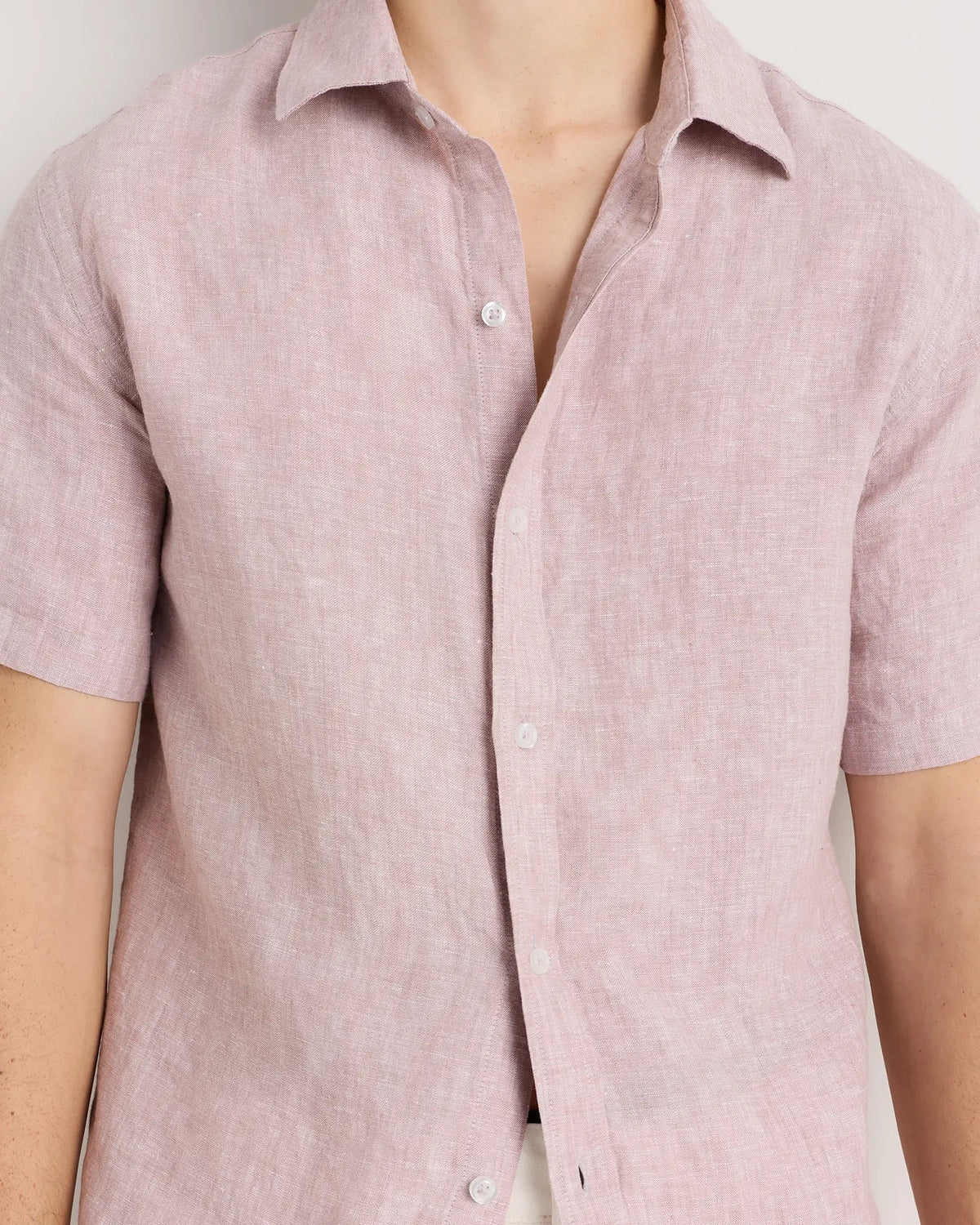 100% European Linen Relaxed Short Sleeve Shirt - US 0016