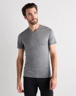 100% Merino Wool All-Season V-Neck Base Layer Tee - US 4966