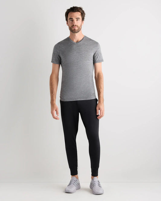 100% Merino Wool All-Season V-Neck Base Layer Tee - US 4966