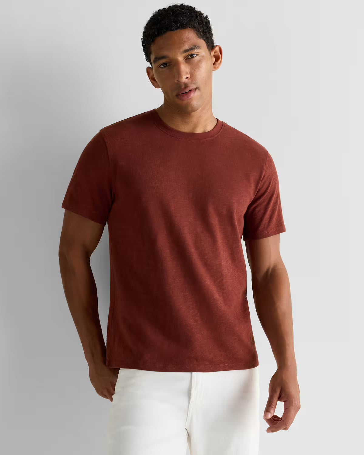 100% Organic Cotton Slub Crewneck Tee - US 8654