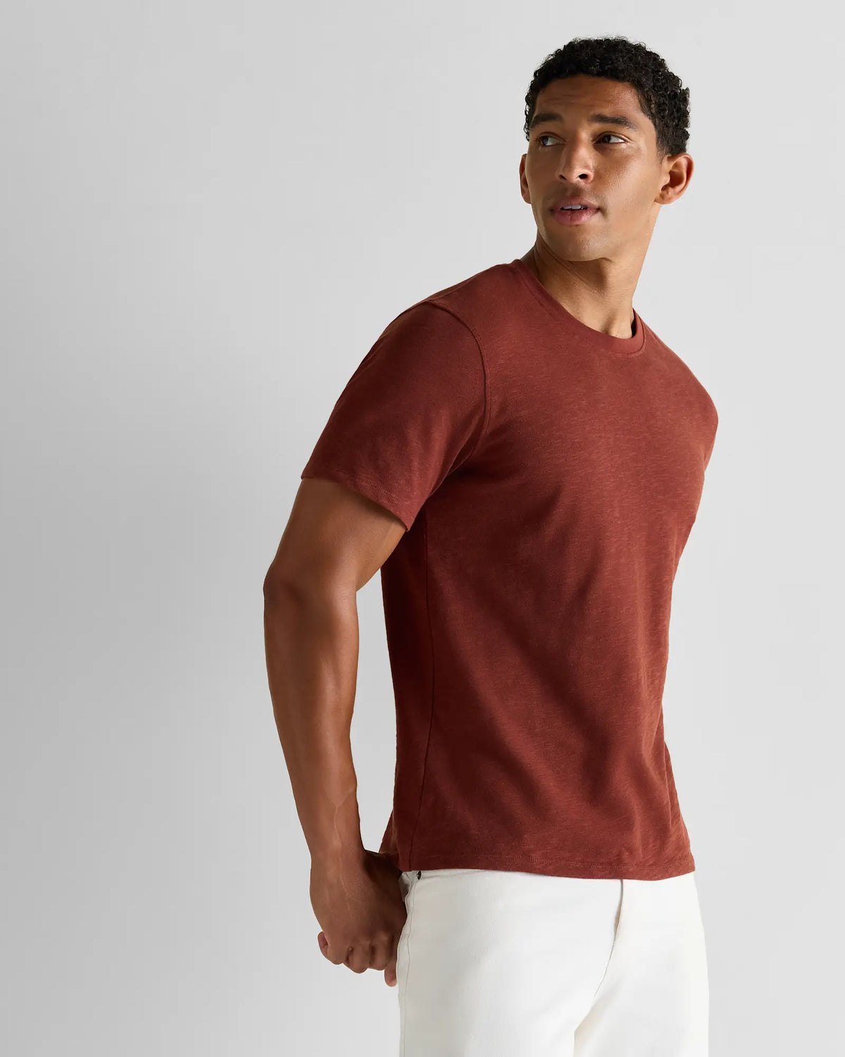 100% Organic Cotton Slub Crewneck Tee - US 8654
