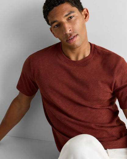 100% Organic Cotton Slub Crewneck Tee - US 8654